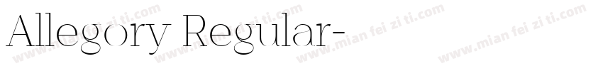 Allegory Regular字体转换